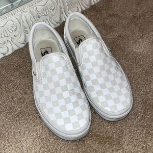 Vans checked slip ins